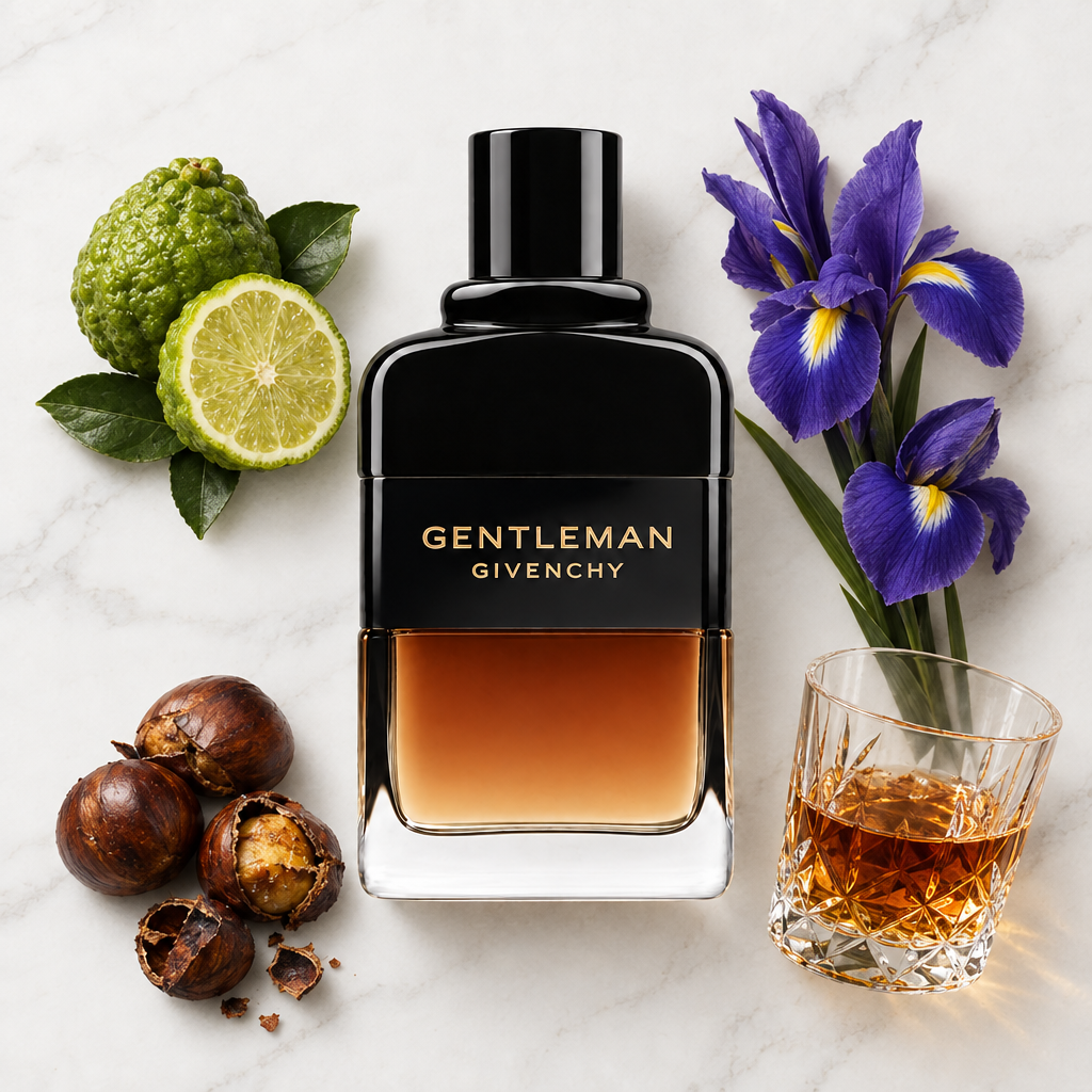 Givenchy Gentleman Reserve Privee with fragrance notes