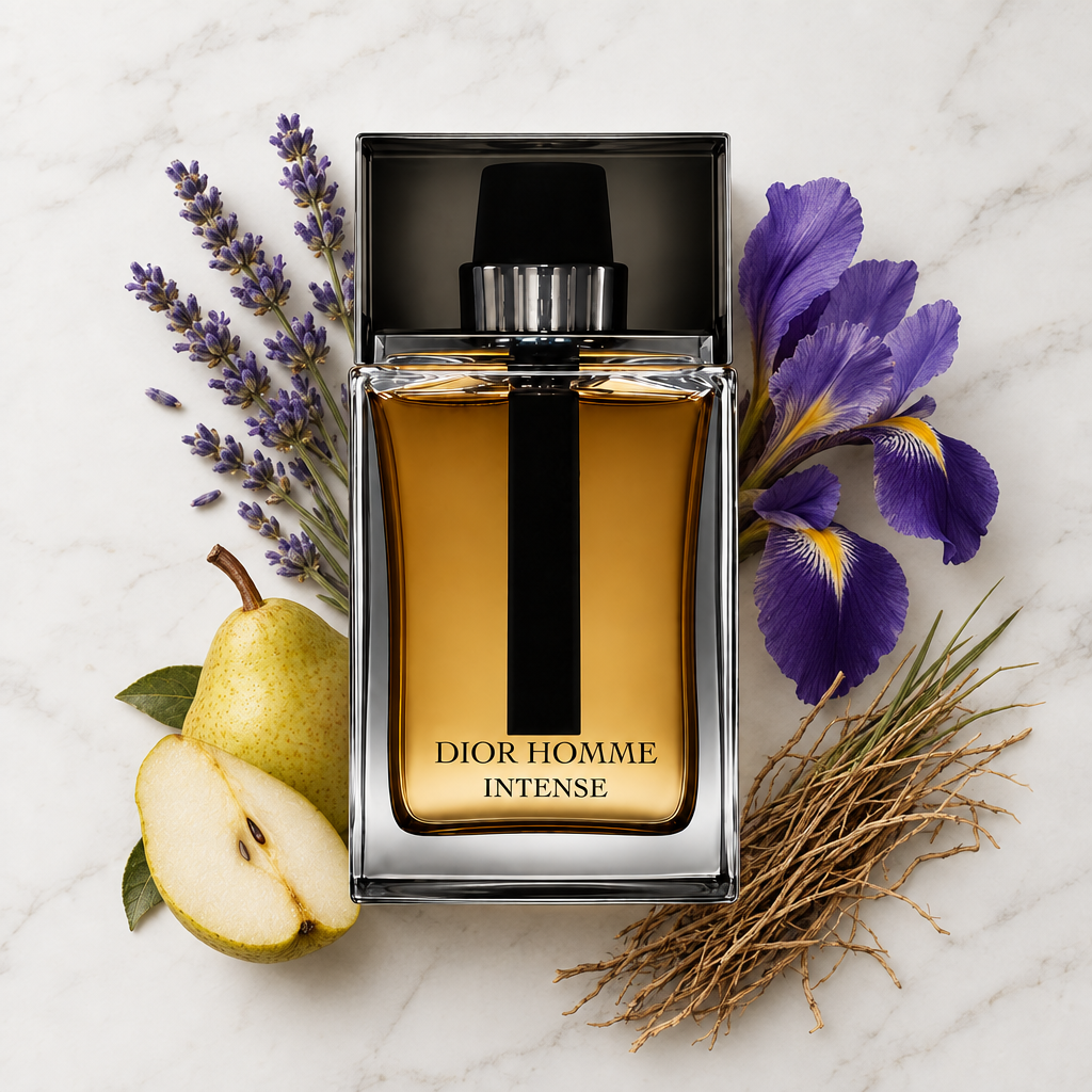 Dior Homme Intense with fragrance notes
