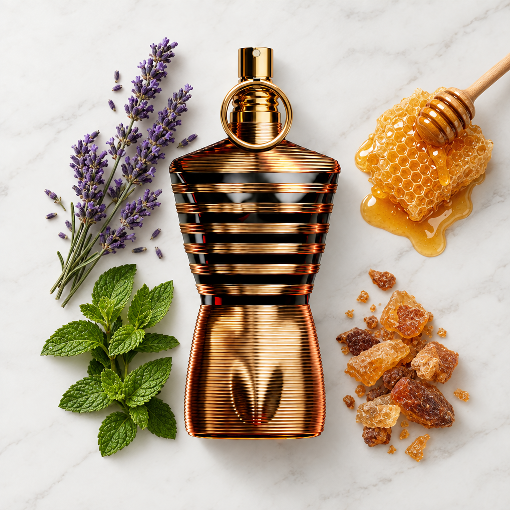Jean Paul Gaultier Le Male Elixir with fragrance notes