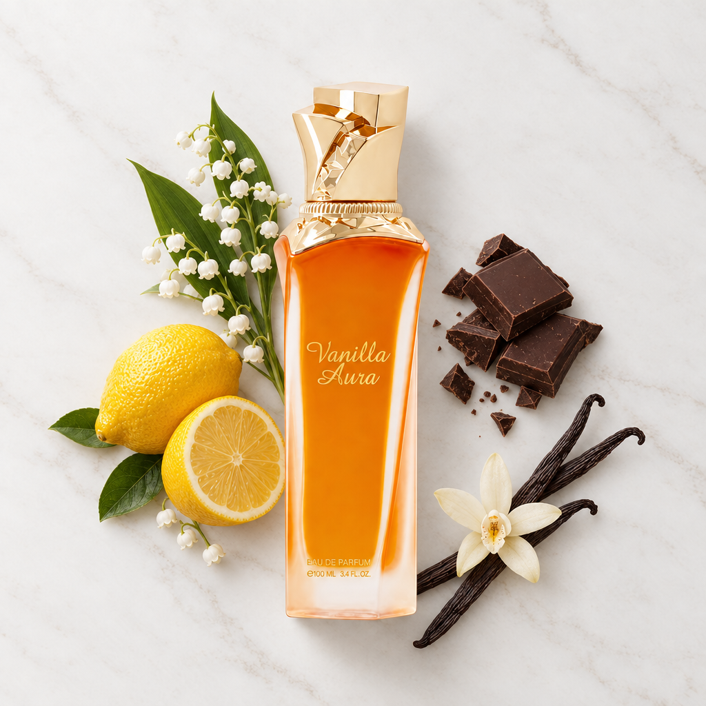 Maison Asrar Vanilla Aura with fragrance notes