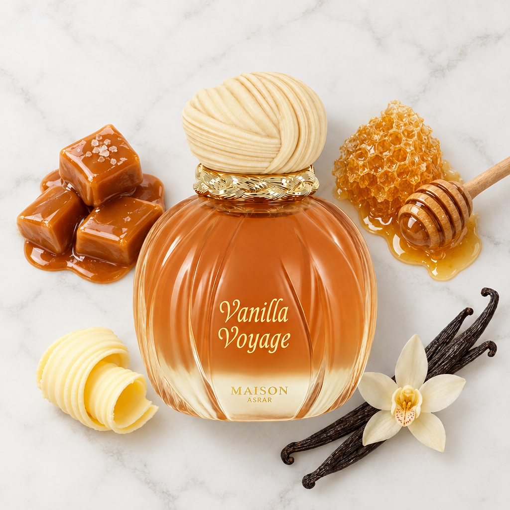 Maison Asrar Vanilla Voyage with fragrance notes